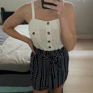 Romper (M), white, navy